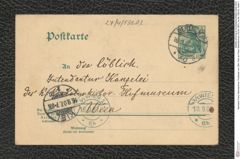 Nachlass Franz Steindachner, Postkarte von Otto Thilo an Franz Steindachner (16.09.1907), Inv.Nr. 538.02, Seite 1